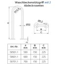 Waschbeckenstützgriff 50 cm mit 2 Abdeckrosetten