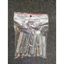 Waschbeckenstützgriff 3-fach aus Edelstahl mit Abdeckrosetten 55cm links