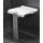 Set: Duschsitz mit Fuß, klappbar, weiß/silbergrau, 150 kg belastbar, Duschablage, weiß (austauschbar)