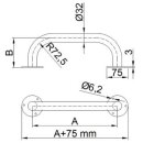 Haltegriff 40cm mit Abdeckrosetten